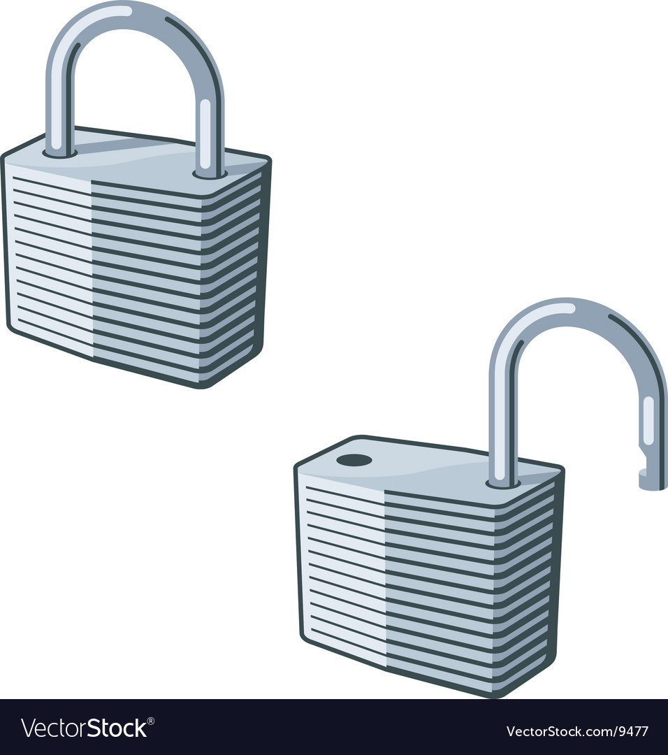 Open Padlock with Key