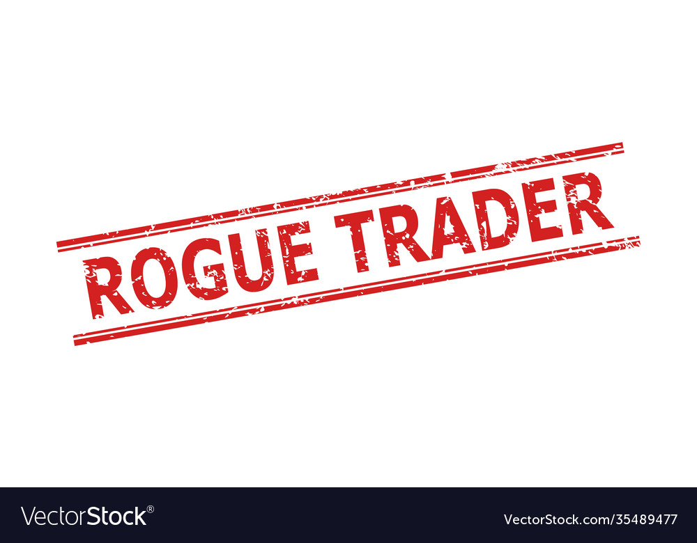 Rogue trader stamp with distress surface