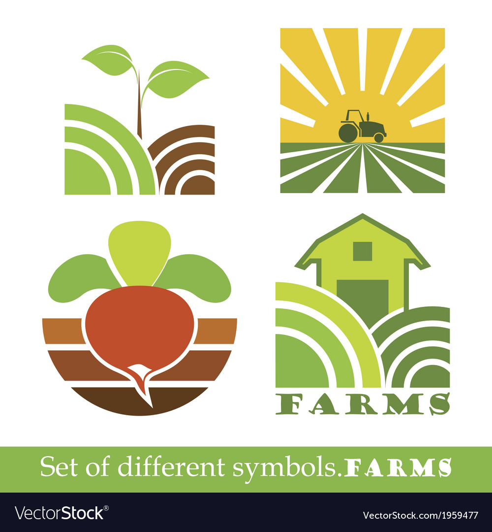 Symbols farm Royalty Free Vector Image VectorStock