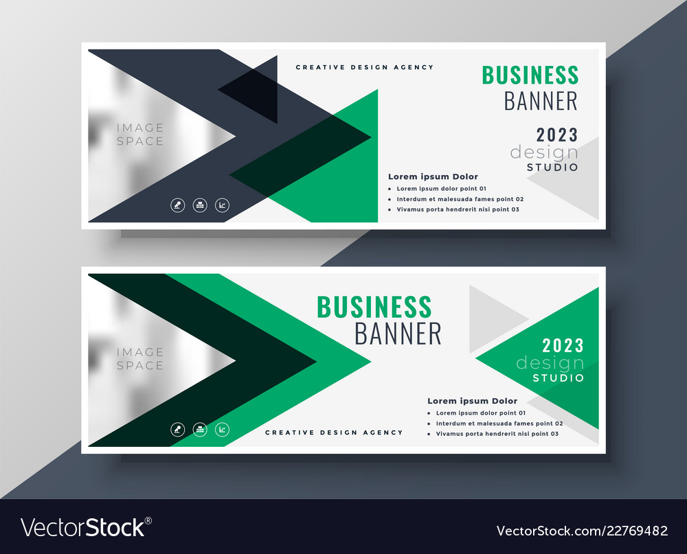 Abstract geometric triangle business banner Vector Image