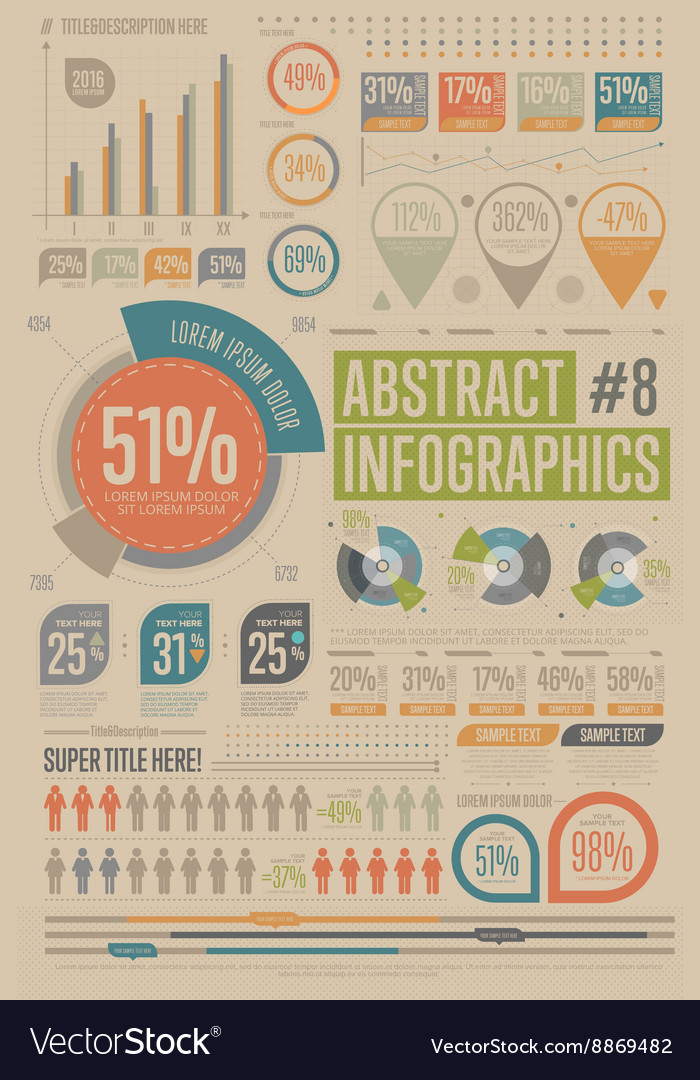 Abstract infographic elements graph icon