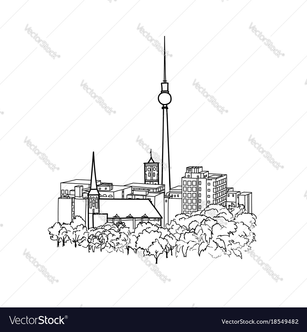 Berlin cityscape travel germany famous buildings