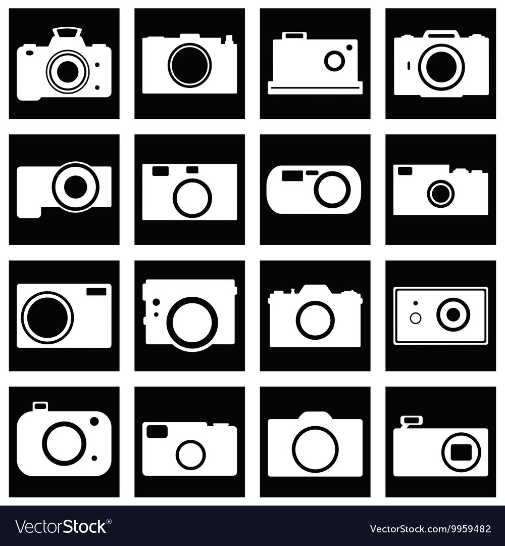 Camera icons set