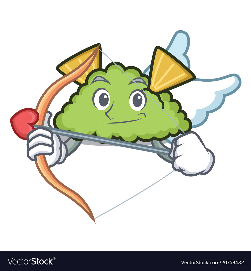 Cupid guacamole character cartoon style