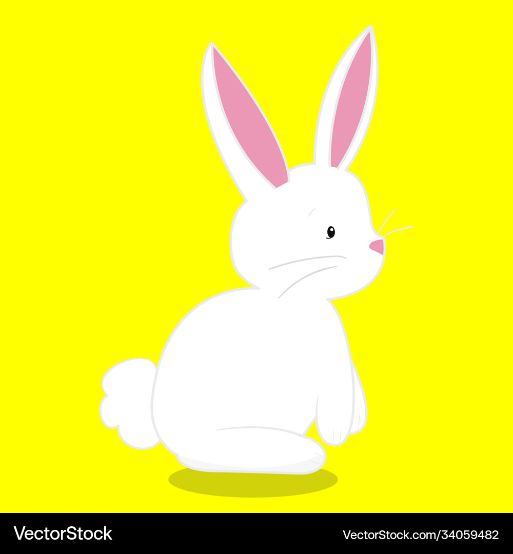 Easter rabbit sideview 05 Royalty Free Vector Image