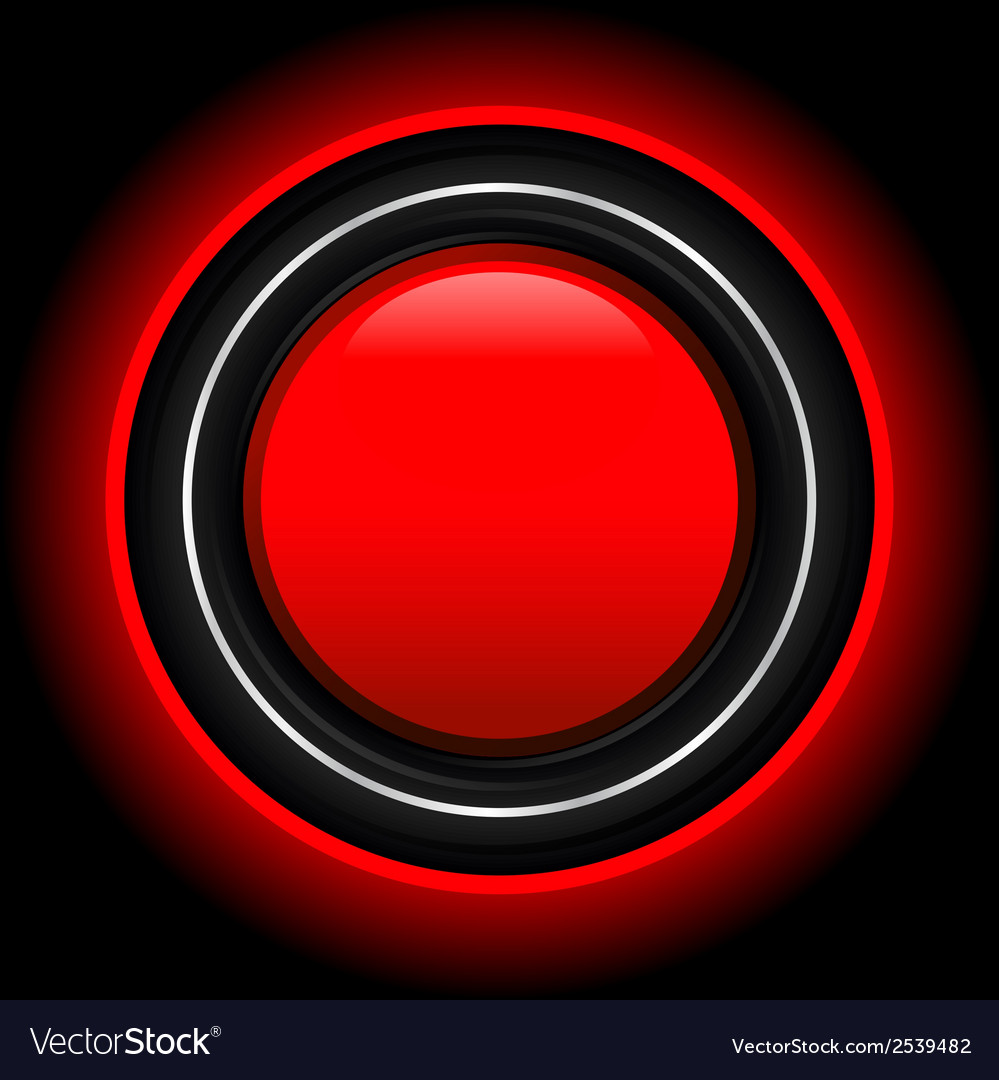 Glowing Red Button - High Tech