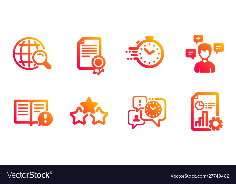 Internet search certificate and time management vector image Internet search certificate and time management