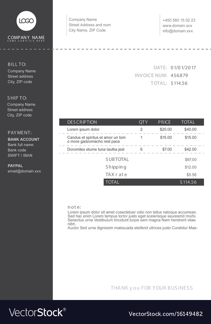 Invoice template