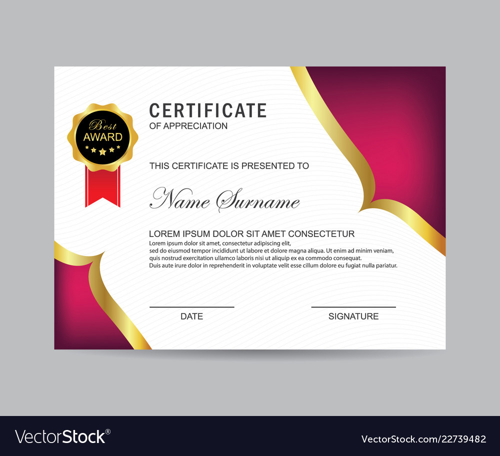 Modern Certificate Royalty Free Vector Image - Vectorstock