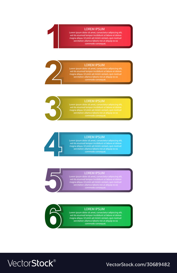 Numbered list with numbers and space for text