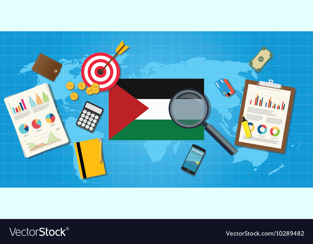 Palestine economy economic condition country Vector Image