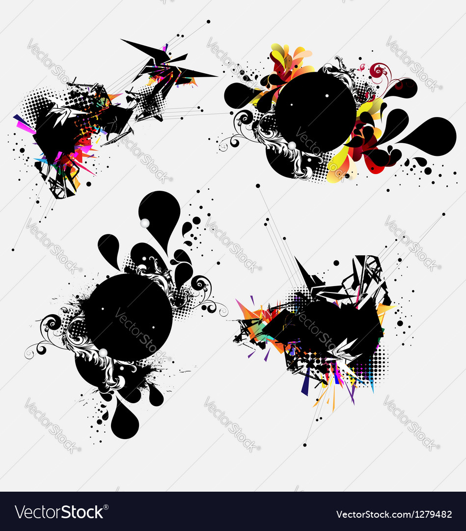 Retro Splash Elements