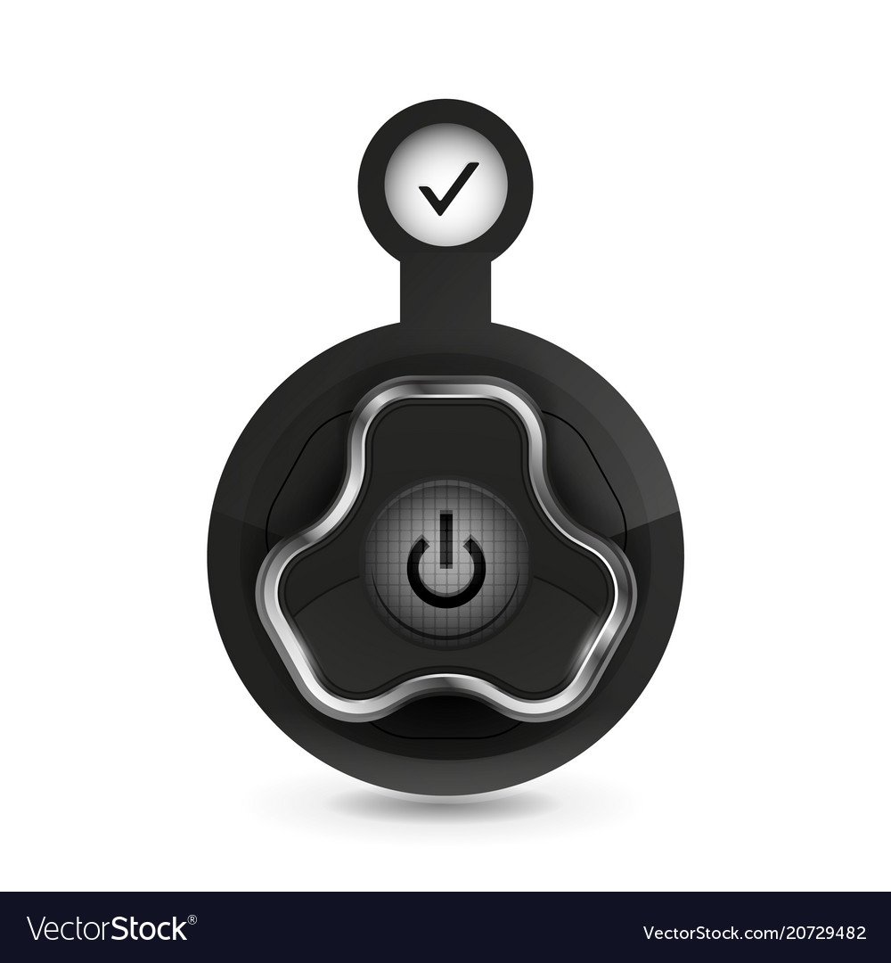 Techno futuristic start power button