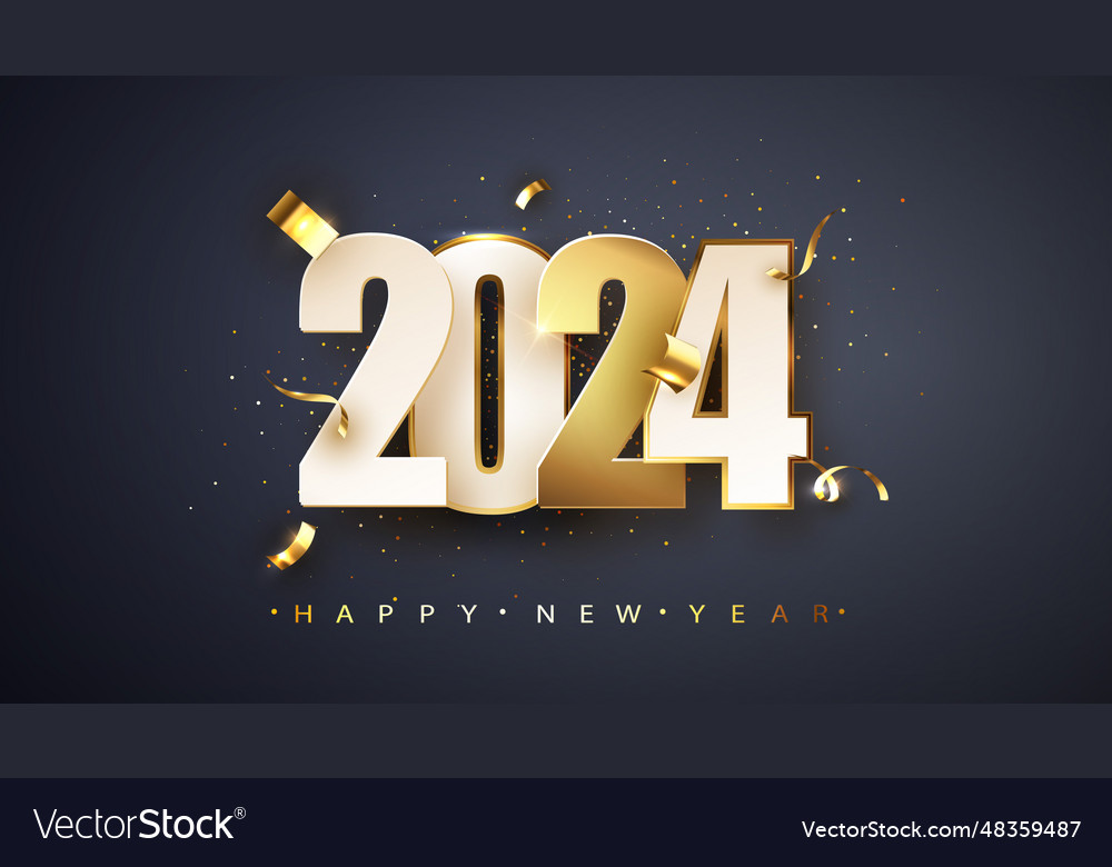 2024 happy new year festive design for christmas vector image 2024 happy new year festive design for christmas