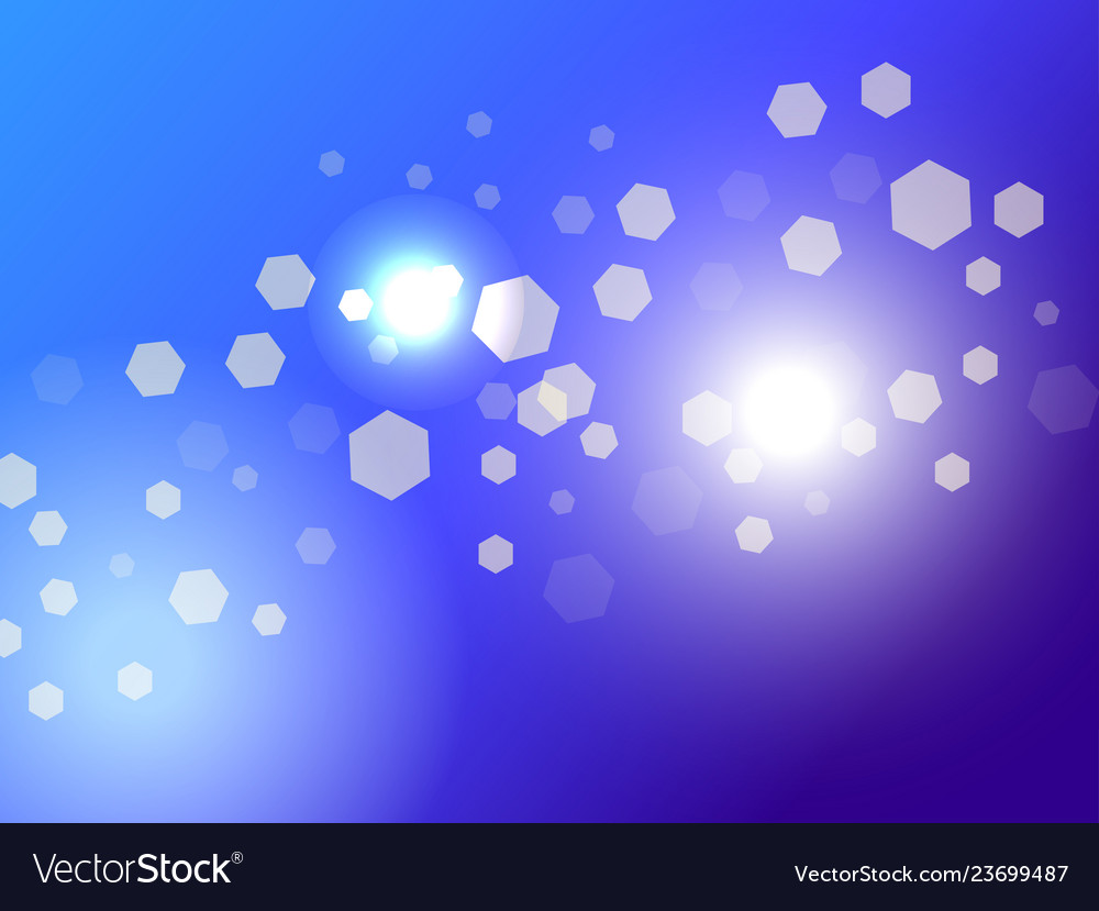 Abstract light background bokeh effect hexagons