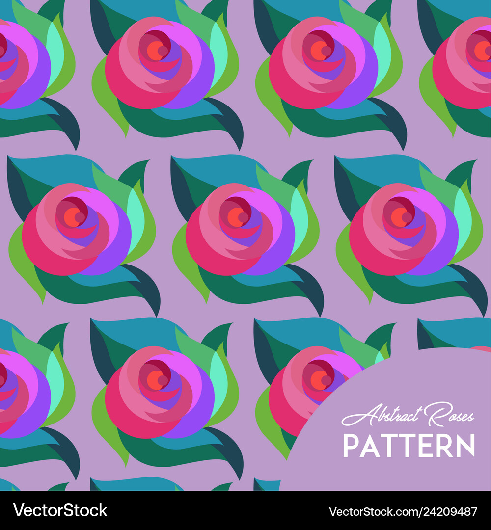 Abstract rose pattern Royalty Free Vector Image