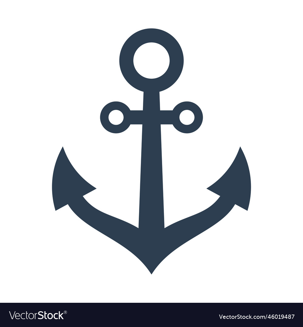 Anchor Icon Marine Company Logo Emblem Royalty Free Vector