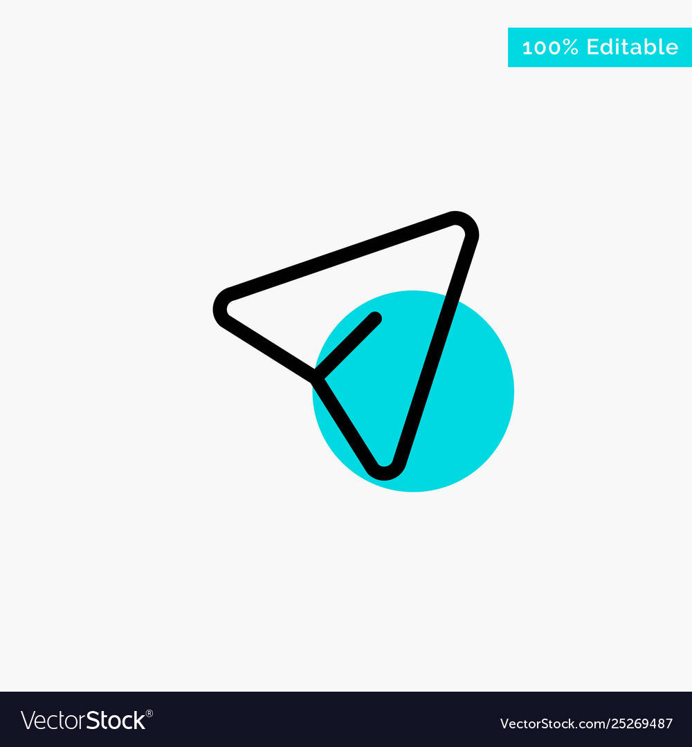 Arrow pin mouse computer turquoise highlight vector image Arrow pin mouse computer turquoise highlight