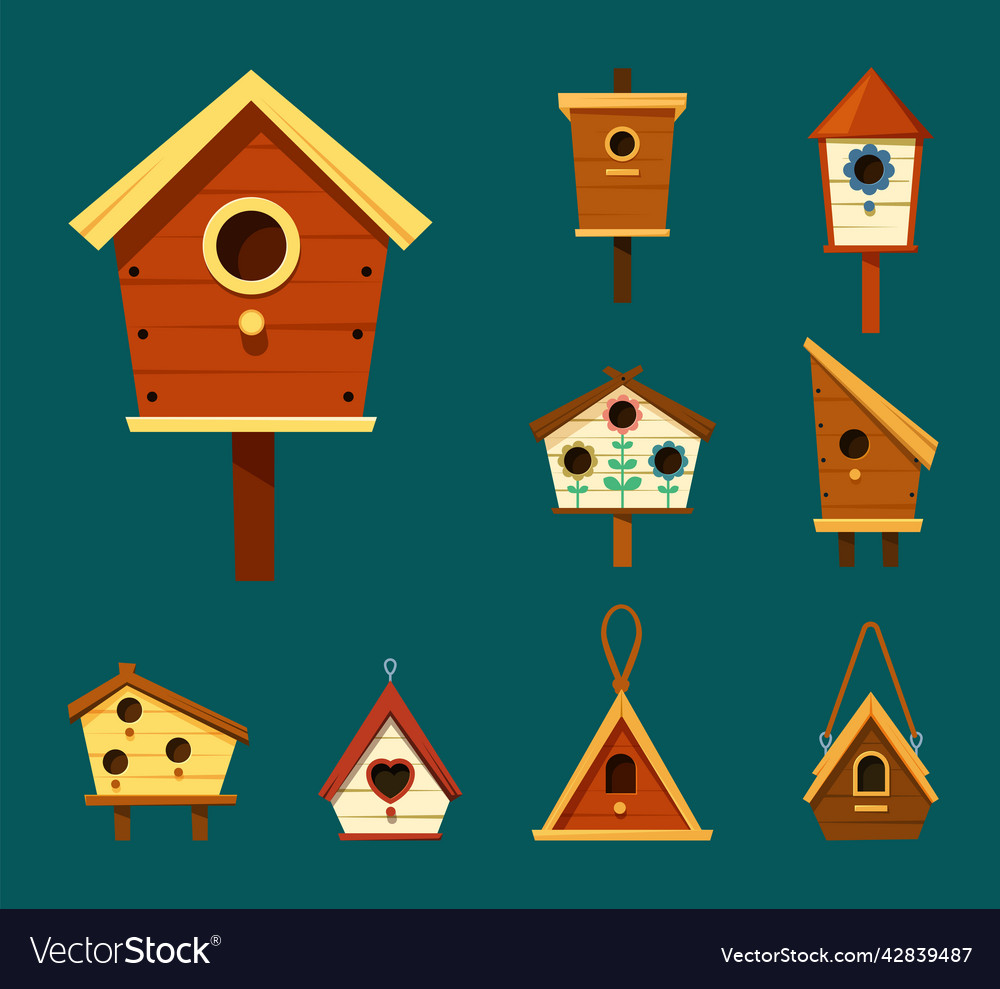 Birdhouse wooden outdoor for flying