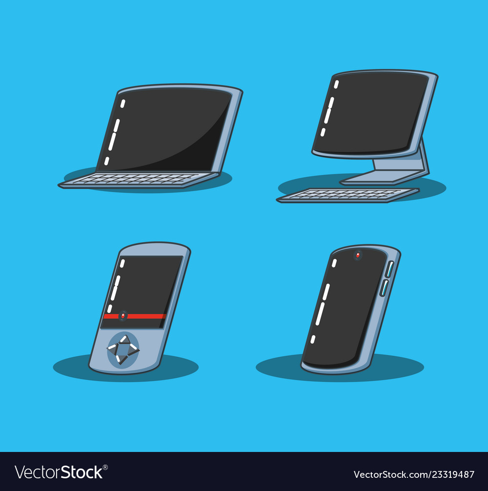 Desktop computer with set devices