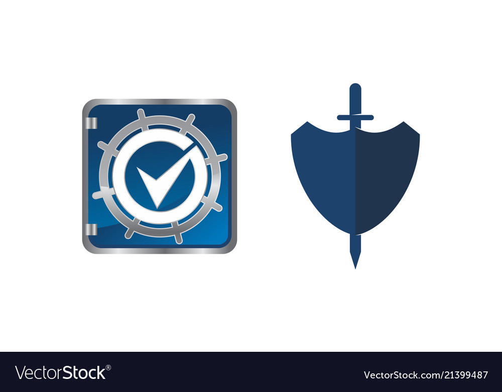 Global security template set Vector Image Global security template set