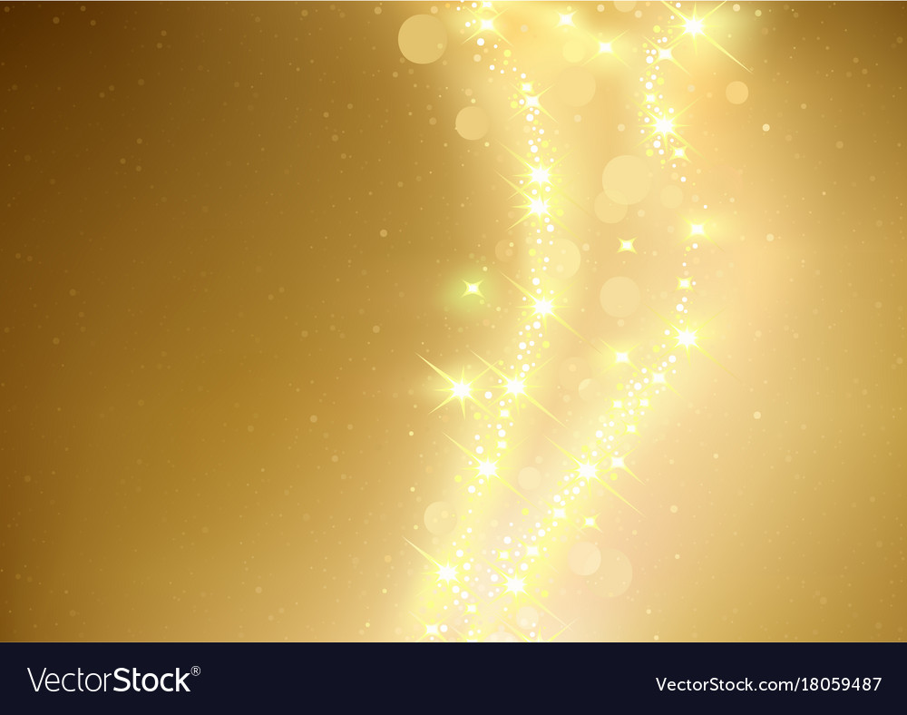 Gold sparkle background with glowing stars