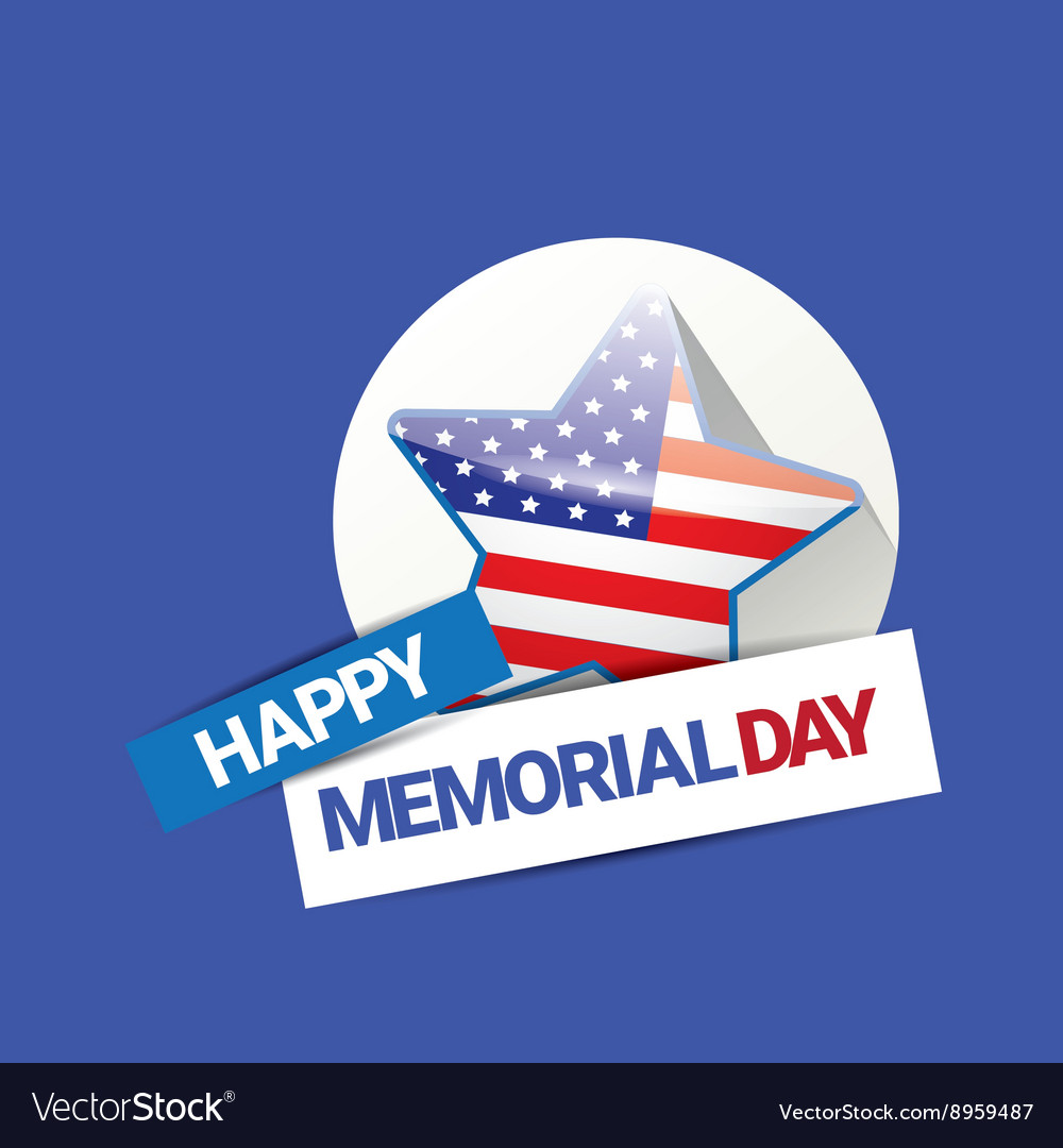 Happy Memorial Day Banner Memorial Day Card Vector Image