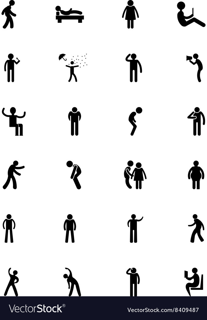 Human icons 14 Royalty Free Vector Image - VectorStock