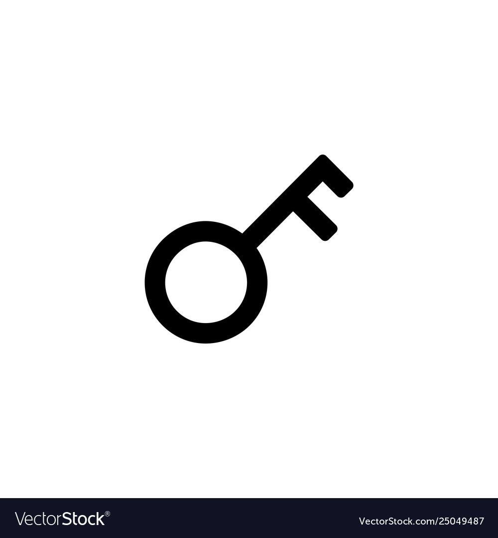Key icon for simple flat style ui design