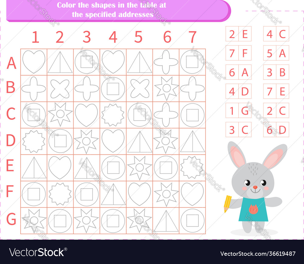 Logic game for children find figures