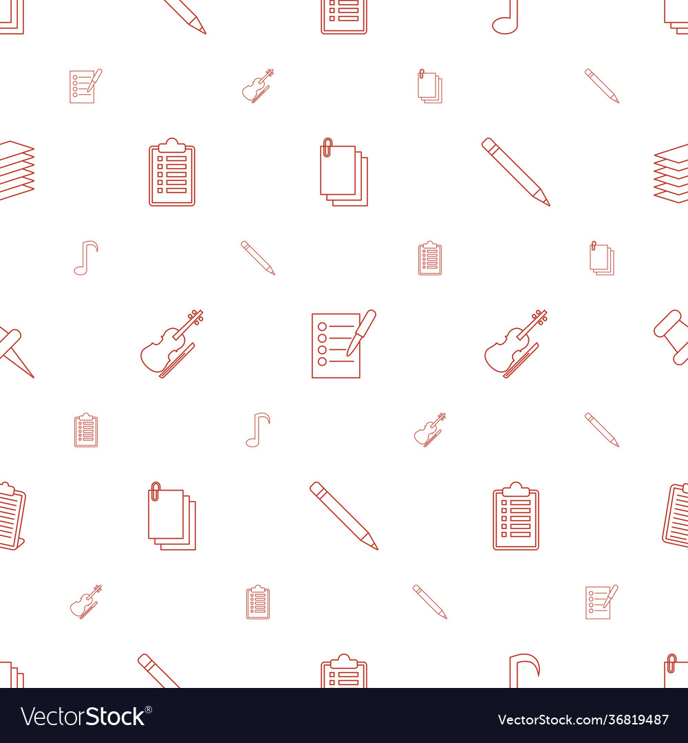 Note icons pattern seamless white background