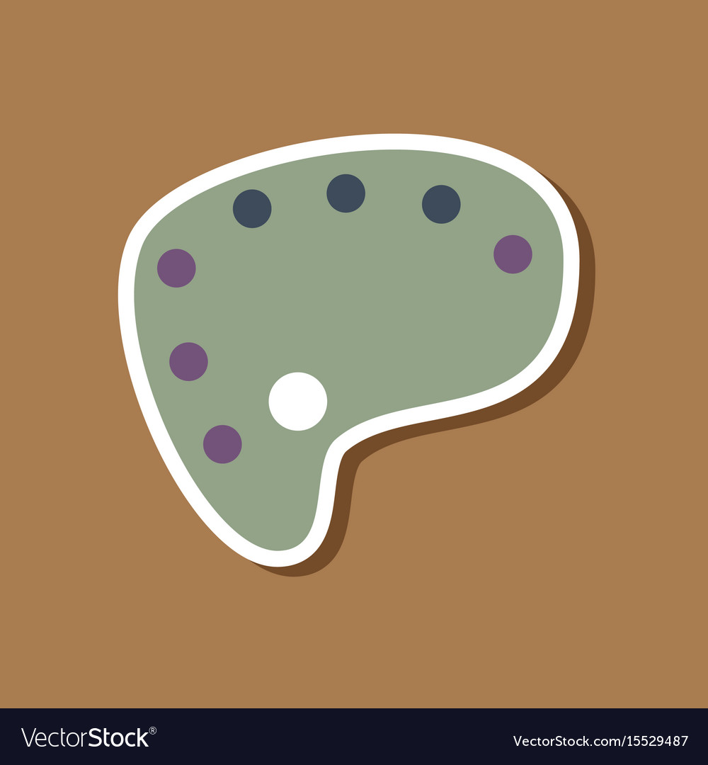 Paper sticker on stylish background palette