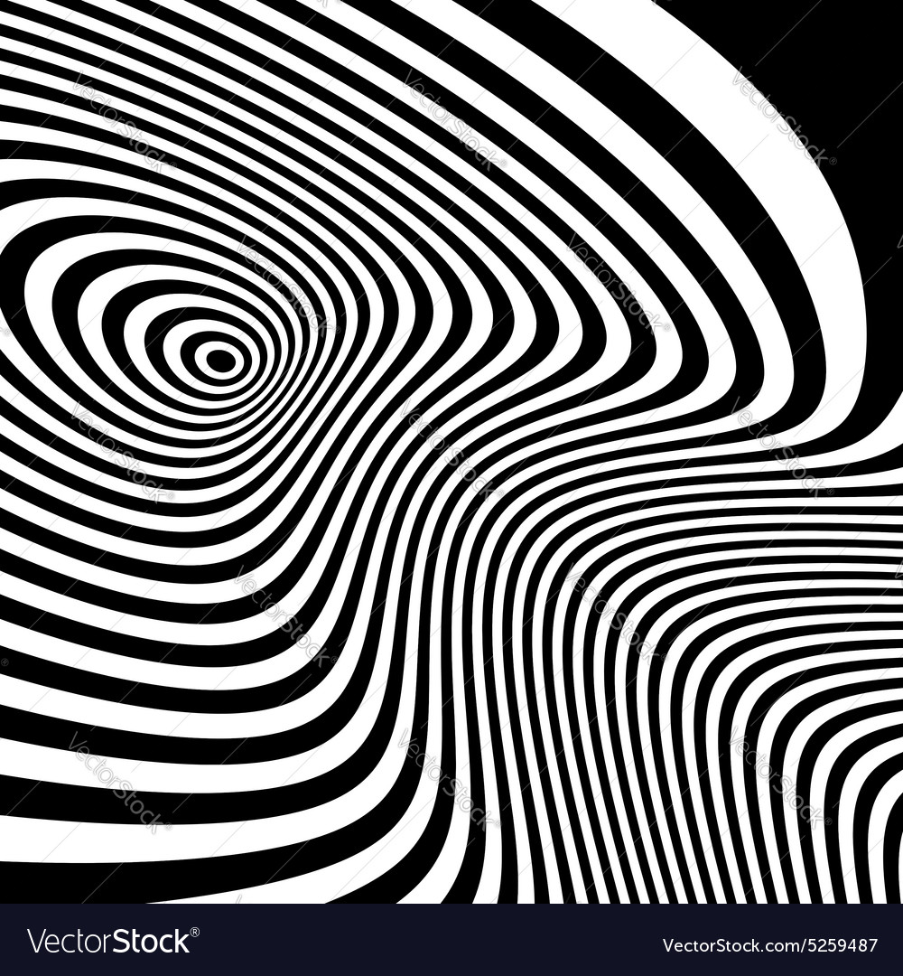 Pattern with optical black and white Royalty Free Vector