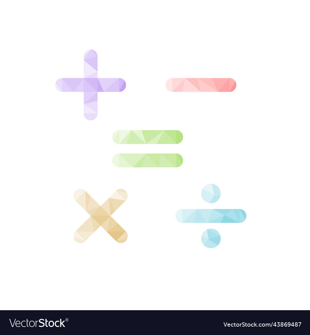 Polygon arithmetic icon on white background