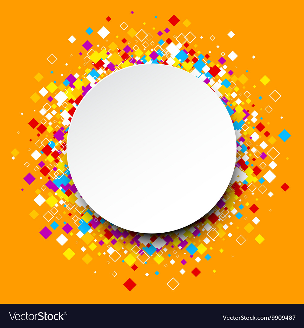 Round background with color rhombs