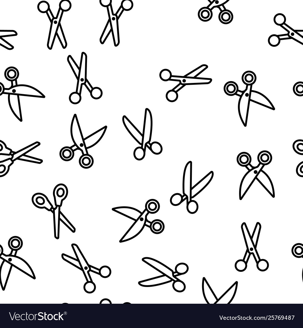 Scissors school stationery seamless