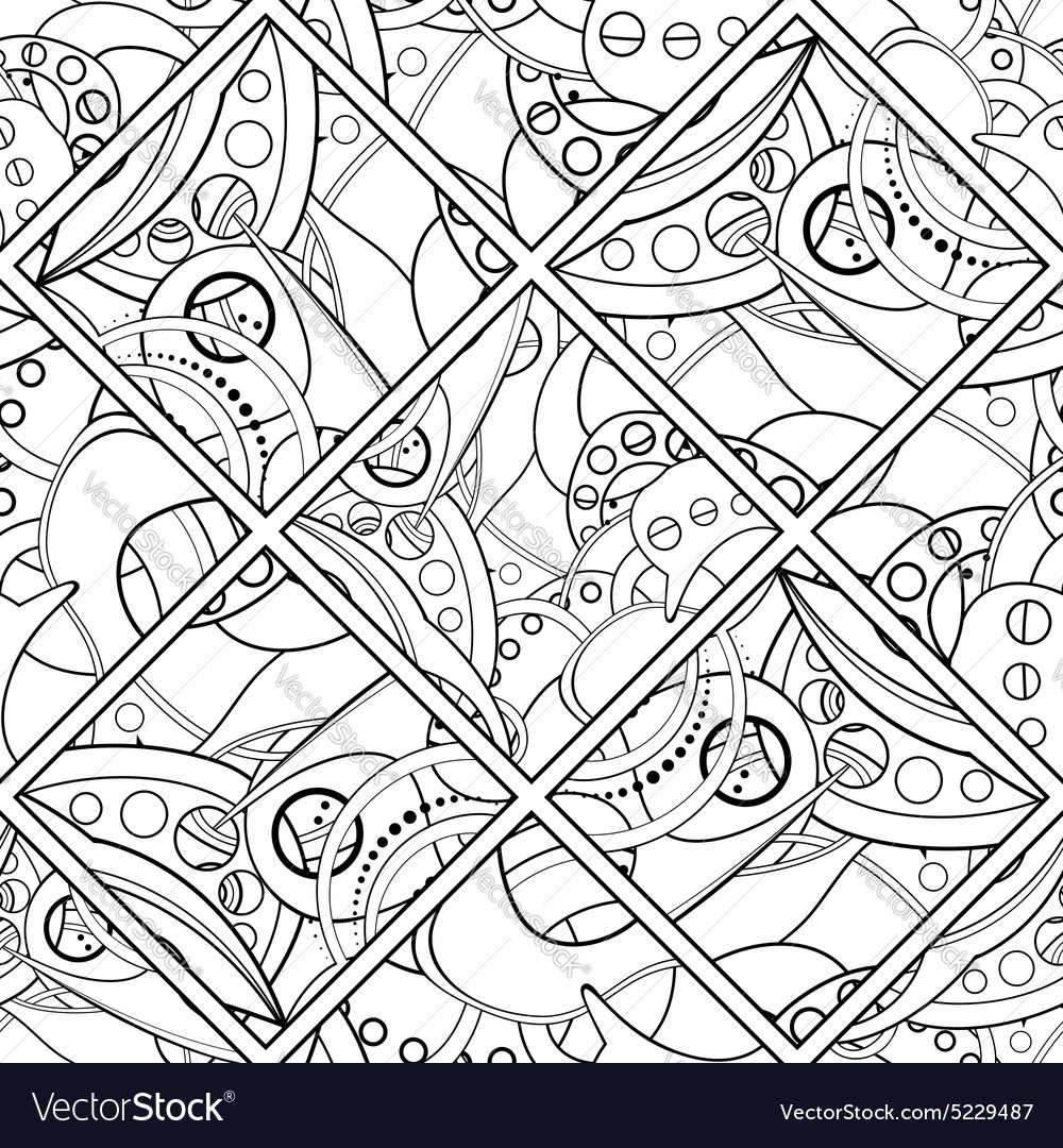 Seamless monochrome abstract pattern