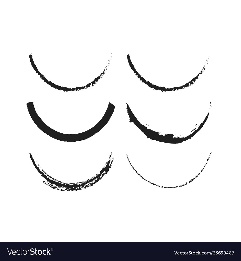 Smile brush compilation black and white template