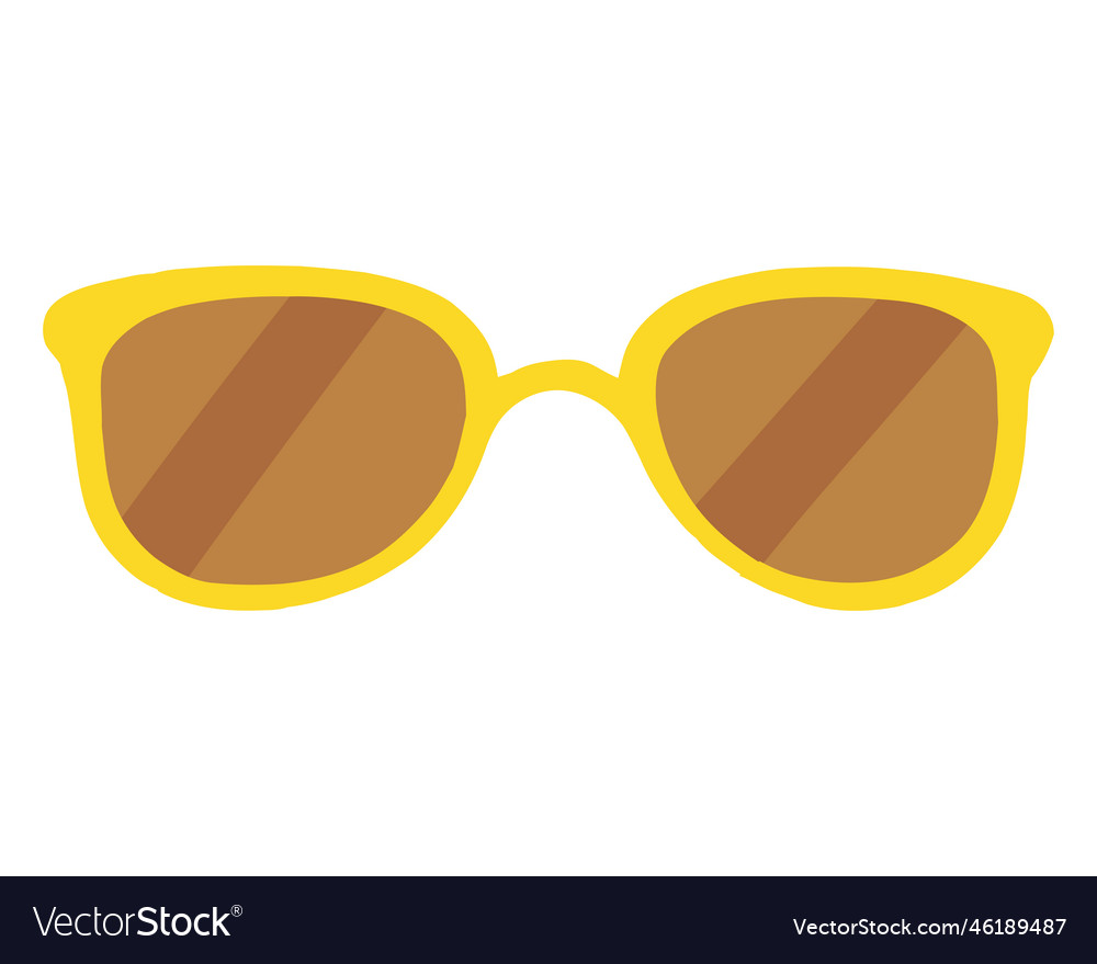 Summer yellow sunglasses Royalty Free Vector Image