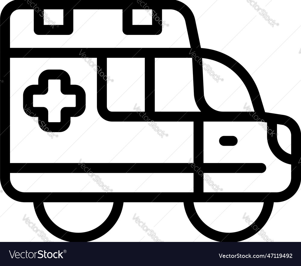 Ambulance car icon outline service rescue Vector Image