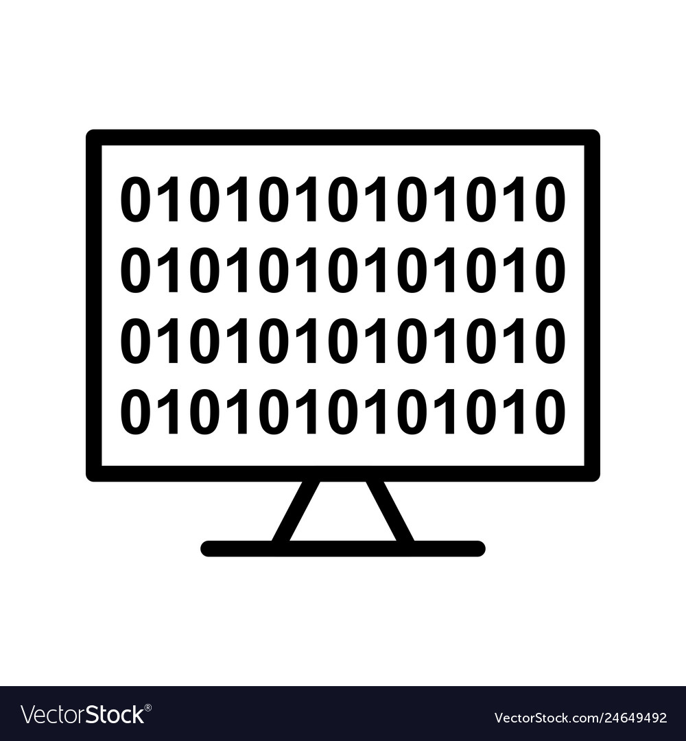 Binary code online icon