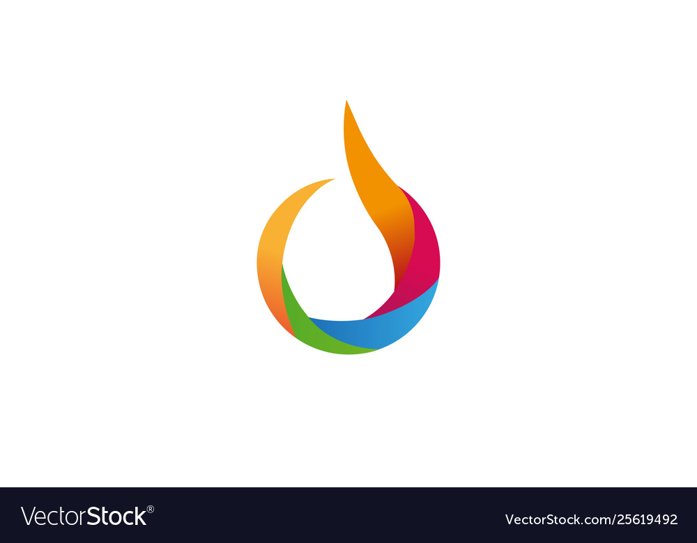 Creative colorful drop logo design symbol