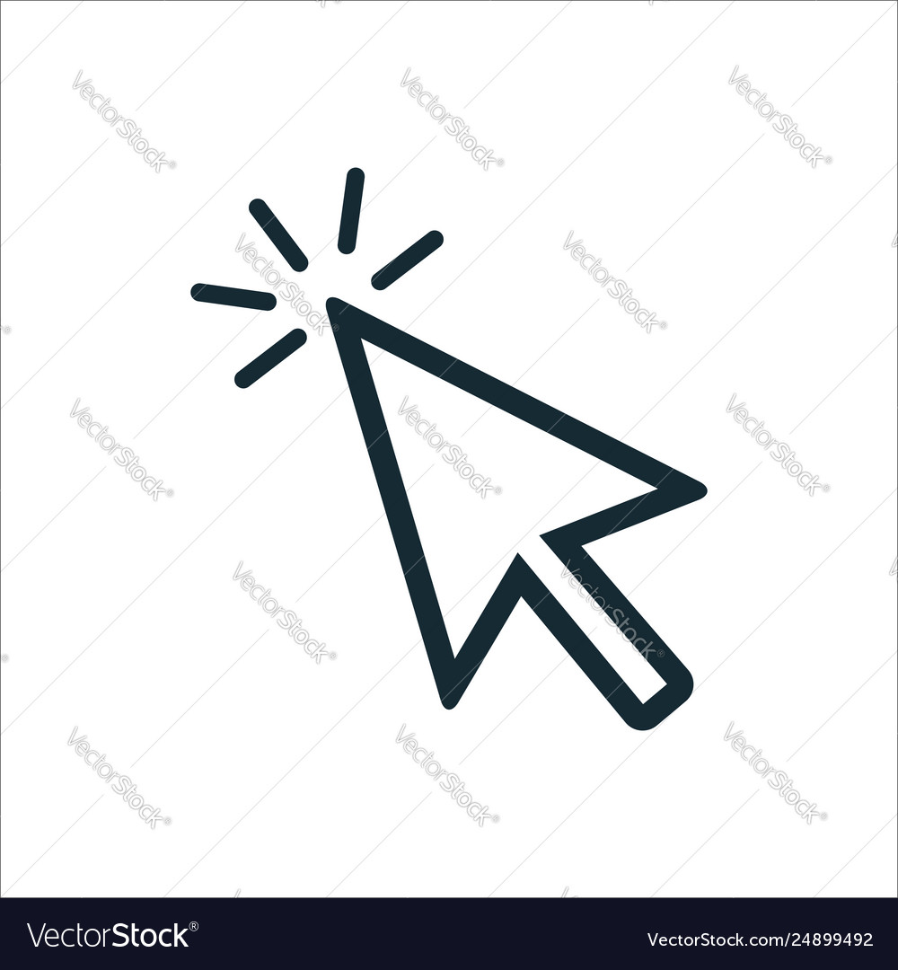 Cursor icon click concept symbol