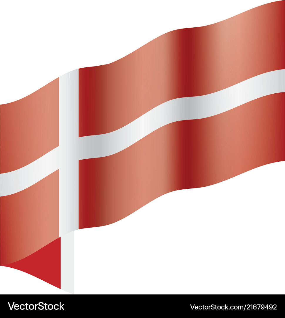 Denmark flag Royalty Free Vector Image - VectorStock