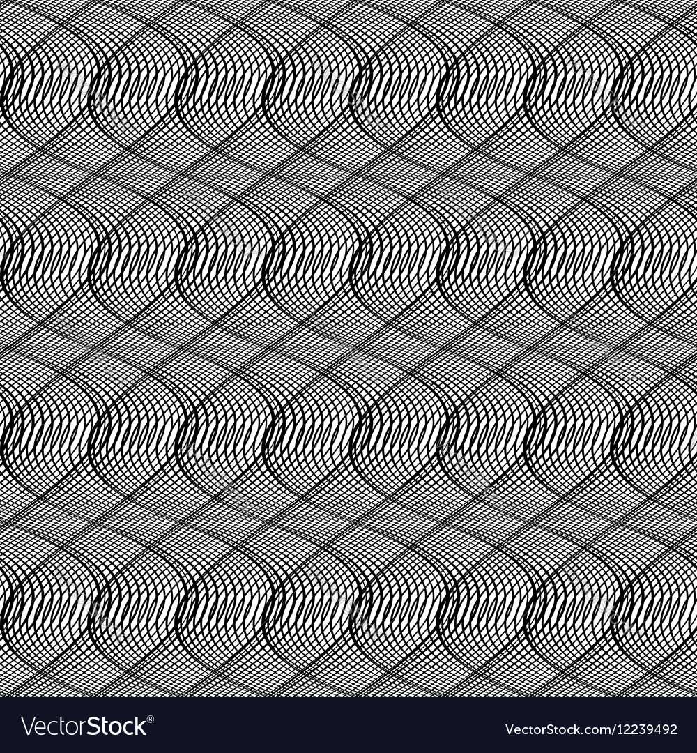 Design seamless monochrome waving pattern