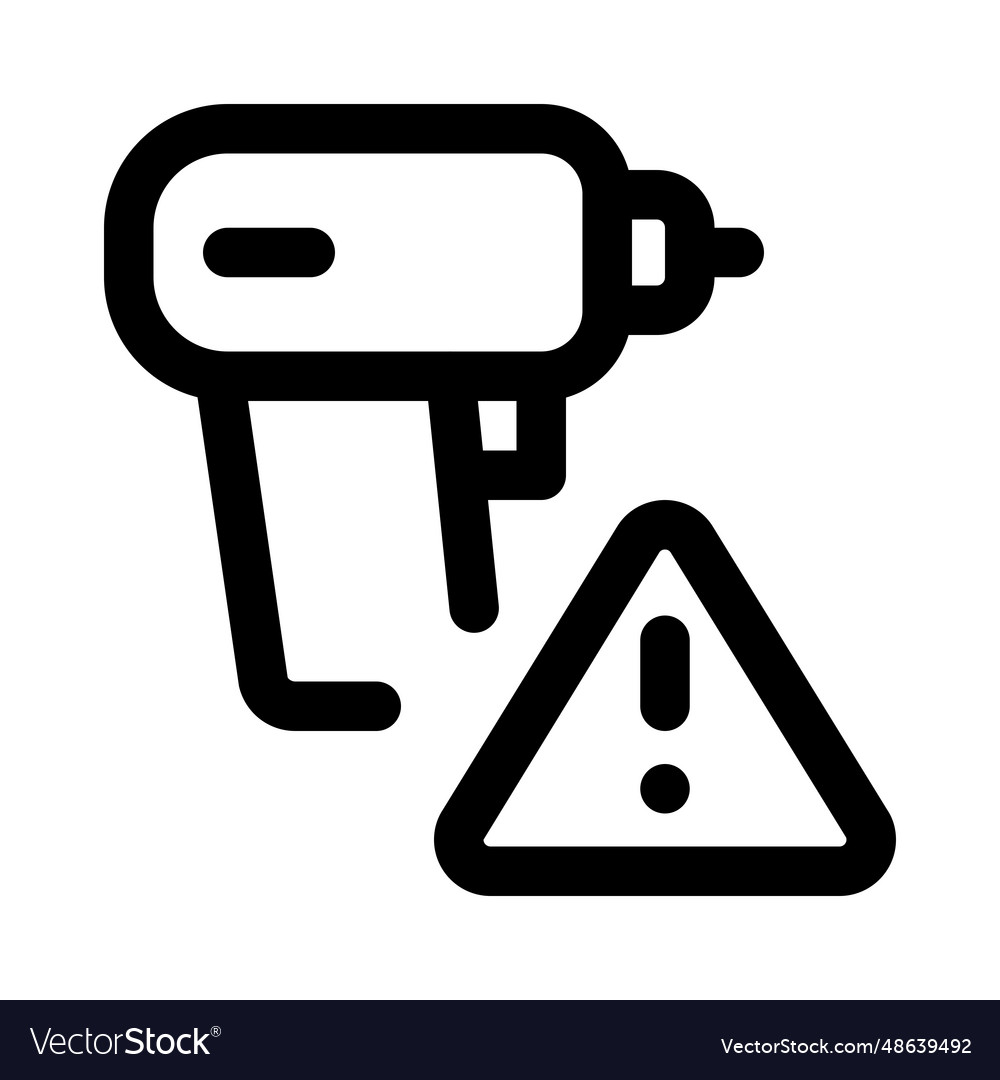 Drill equipped with warning signal indication