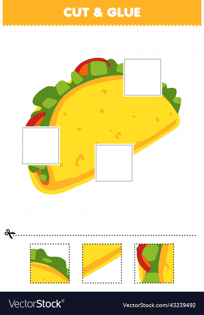Education game for children cut and glue