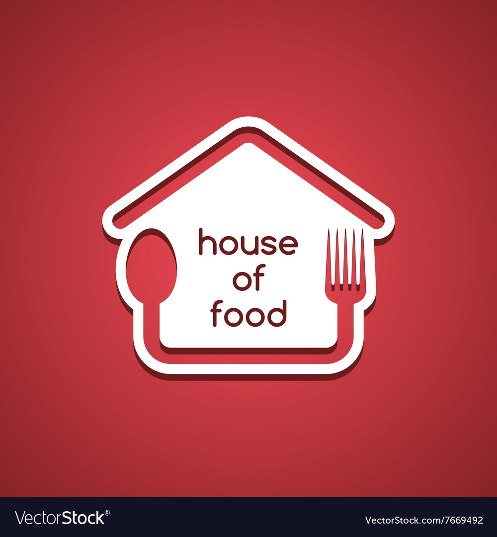 Homemade house food logo template Royalty Free Vector Image