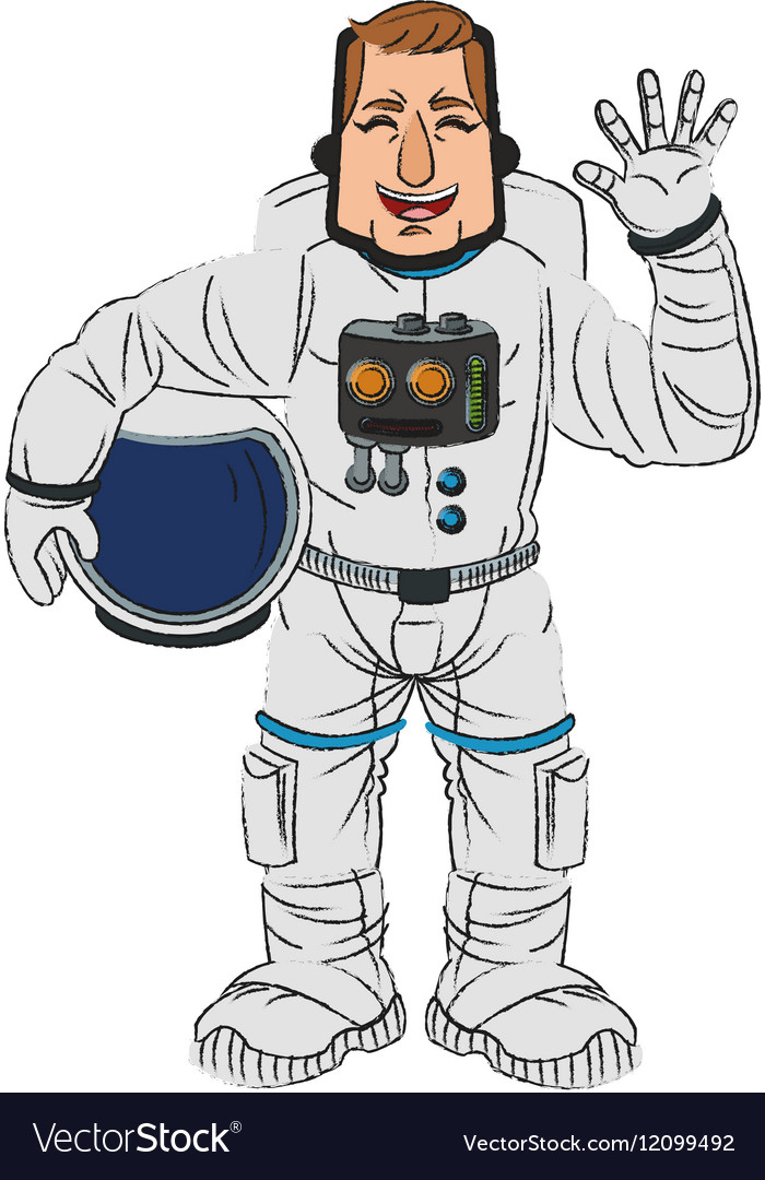 Isolated astronaut cartoon design Royalty Free Vector Image