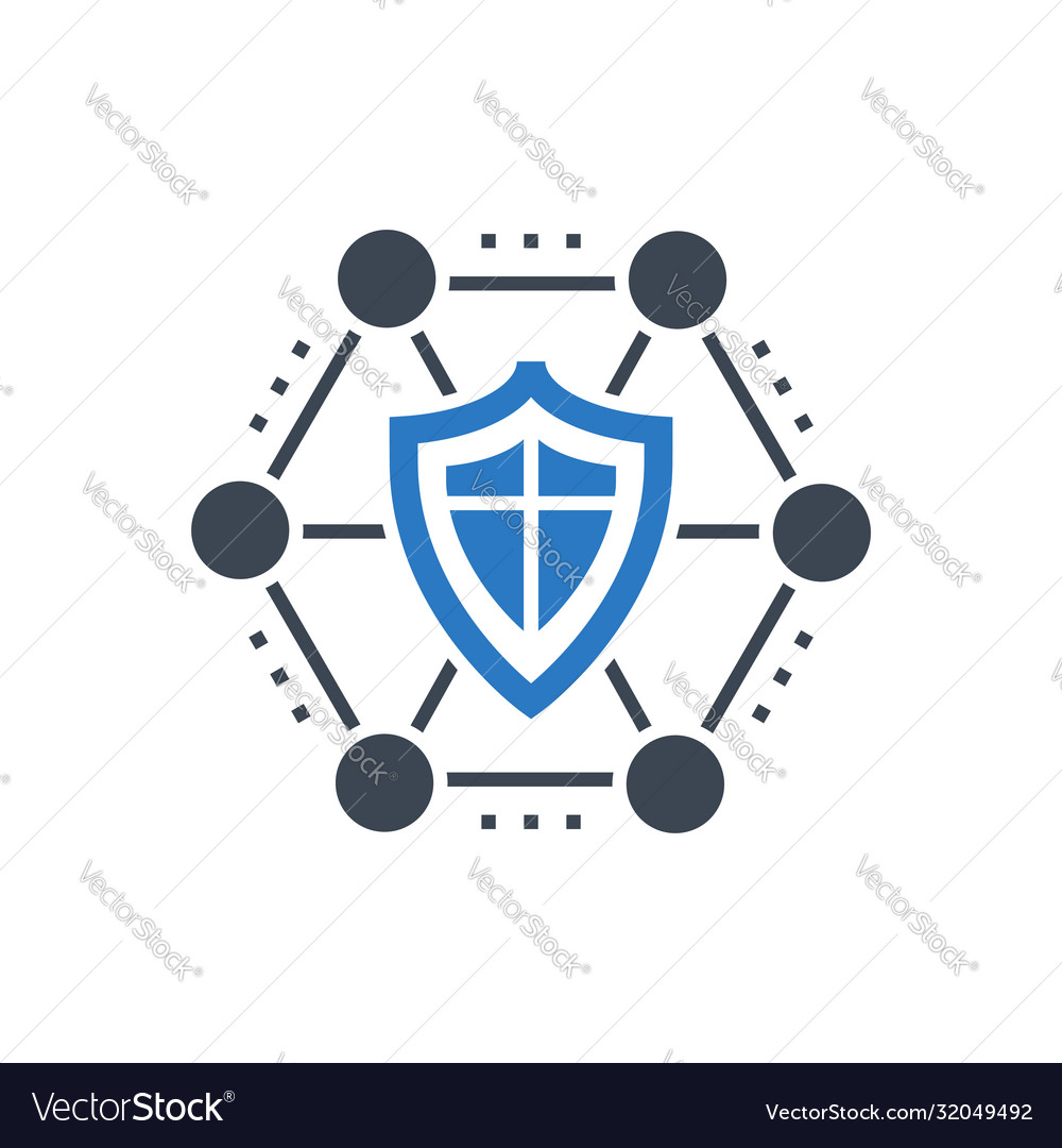 Network protection glyph icon